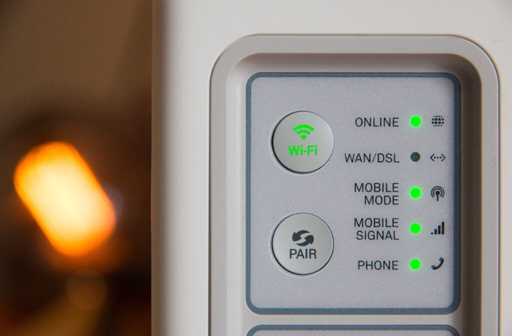 路由器特写镜头