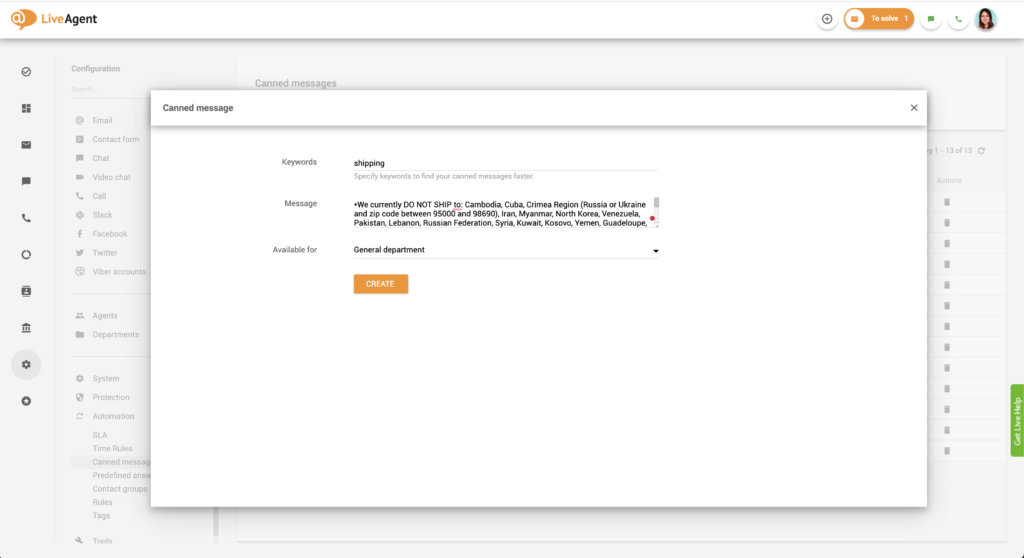 创建一条预置消息