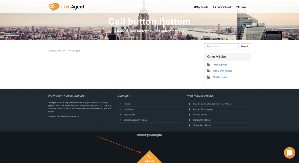 可使用的呼叫按钮