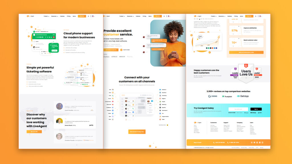 LiveAgent’s home page