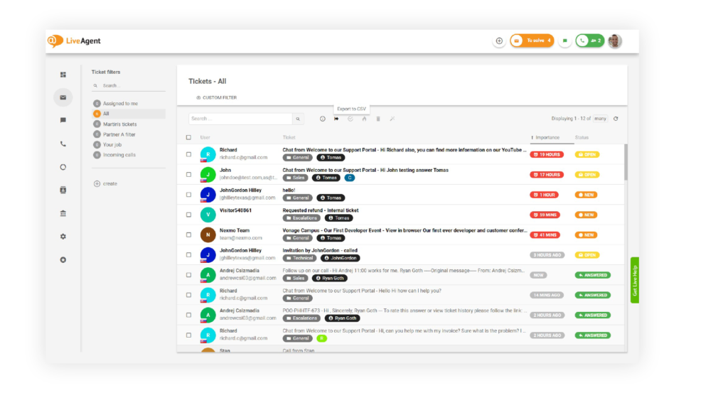 通用-收件箱-功能-LiveAgent