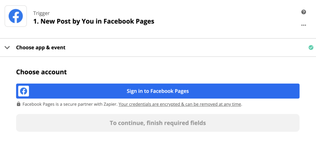 Facebook触发条件配置示例