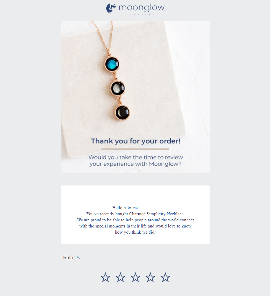 感谢您的订单邮件