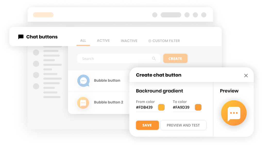 Mockup-Live chat connections
