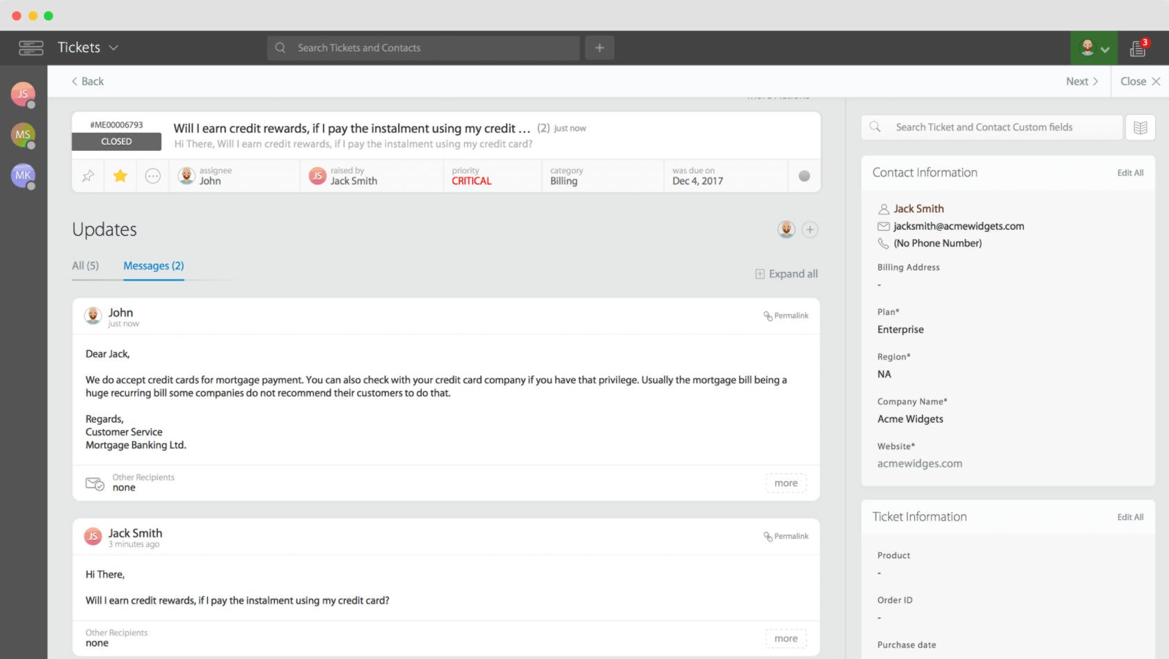 HappyFox Ticket和联系人