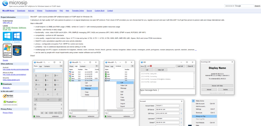 MicroSIP主页的图片