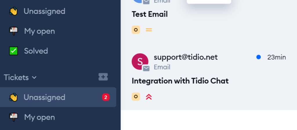 Tidio - Ticket通知