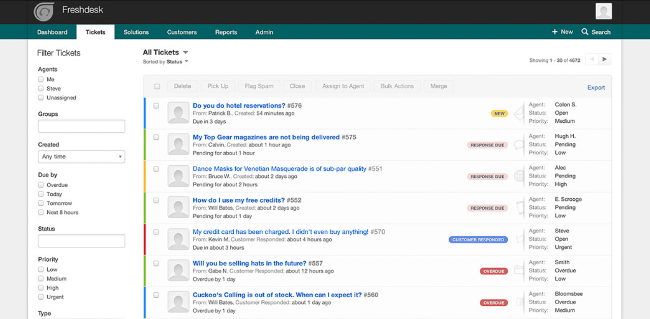 Freshdesk Ticket活动