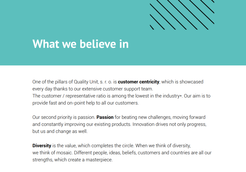 我们相信QualityUnit