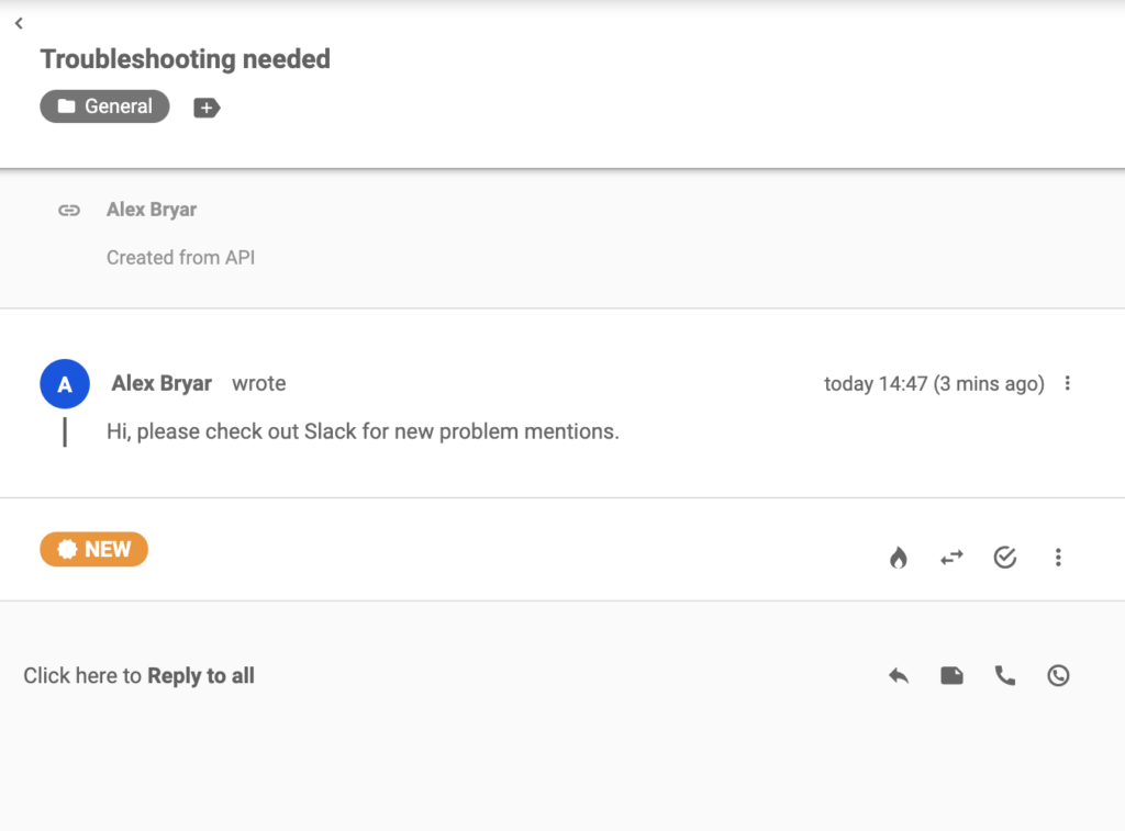 在Slack中出现关键词后发送给LiveAgent的一张Ticket