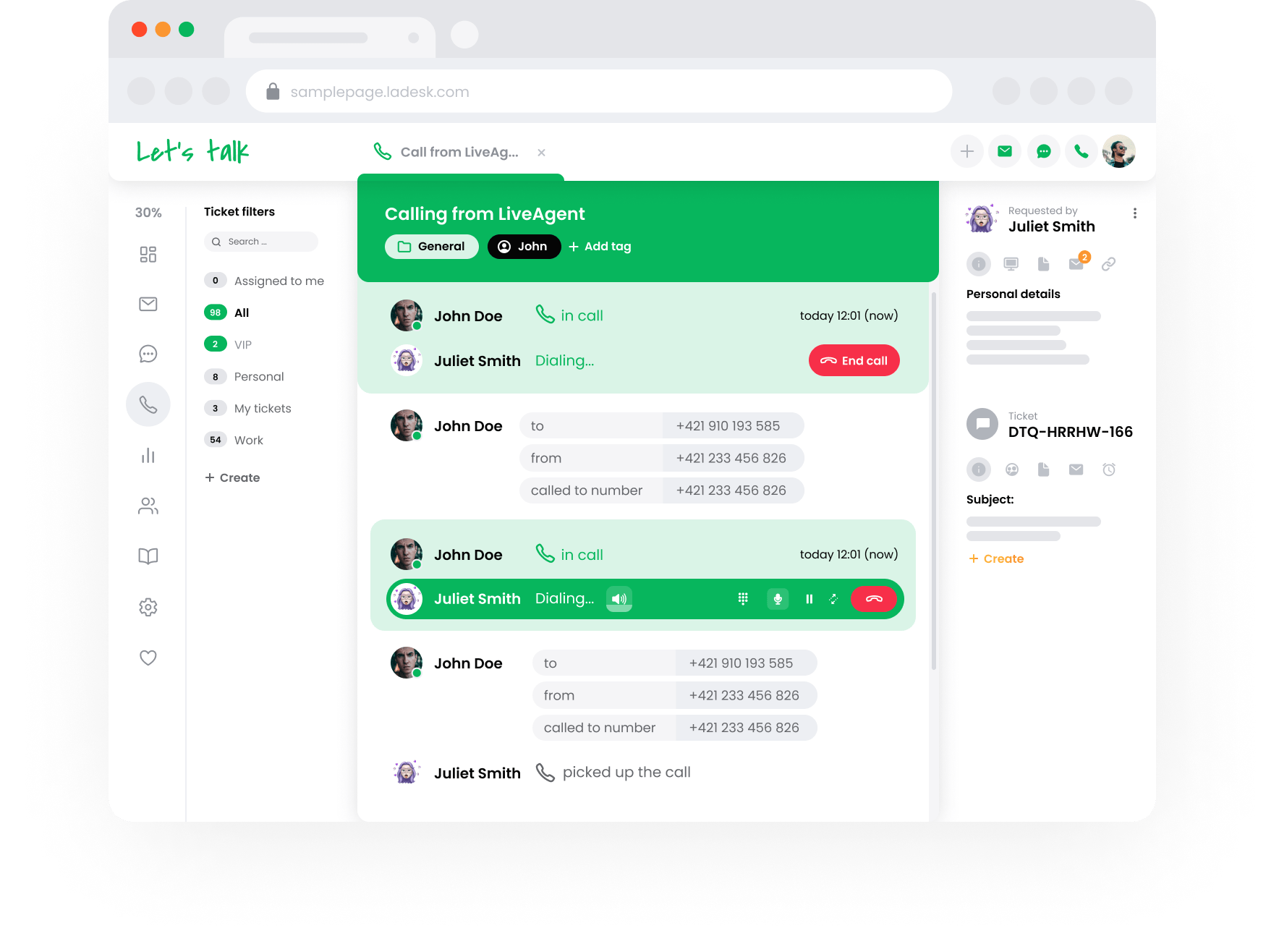 LiveAgent call center support